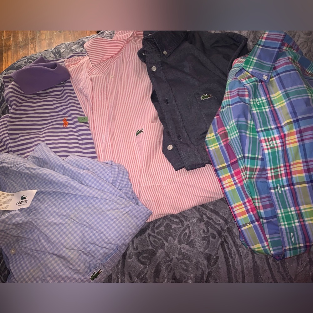 Men’s big and tall polo and Lacoste shirts!! Like new and some new!